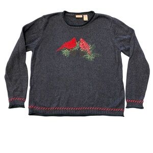 NorthCrest~Cardinal~Holiday~Christmas Sweater~Womens‎ Large